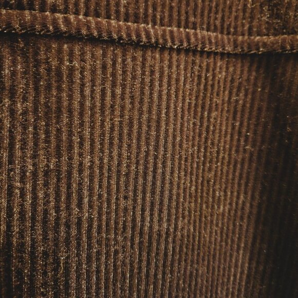 Style Studio Dk Brown Corduroy-Looking Velvet Soft Long Sleeved Dress - M - Picture 3 of 10